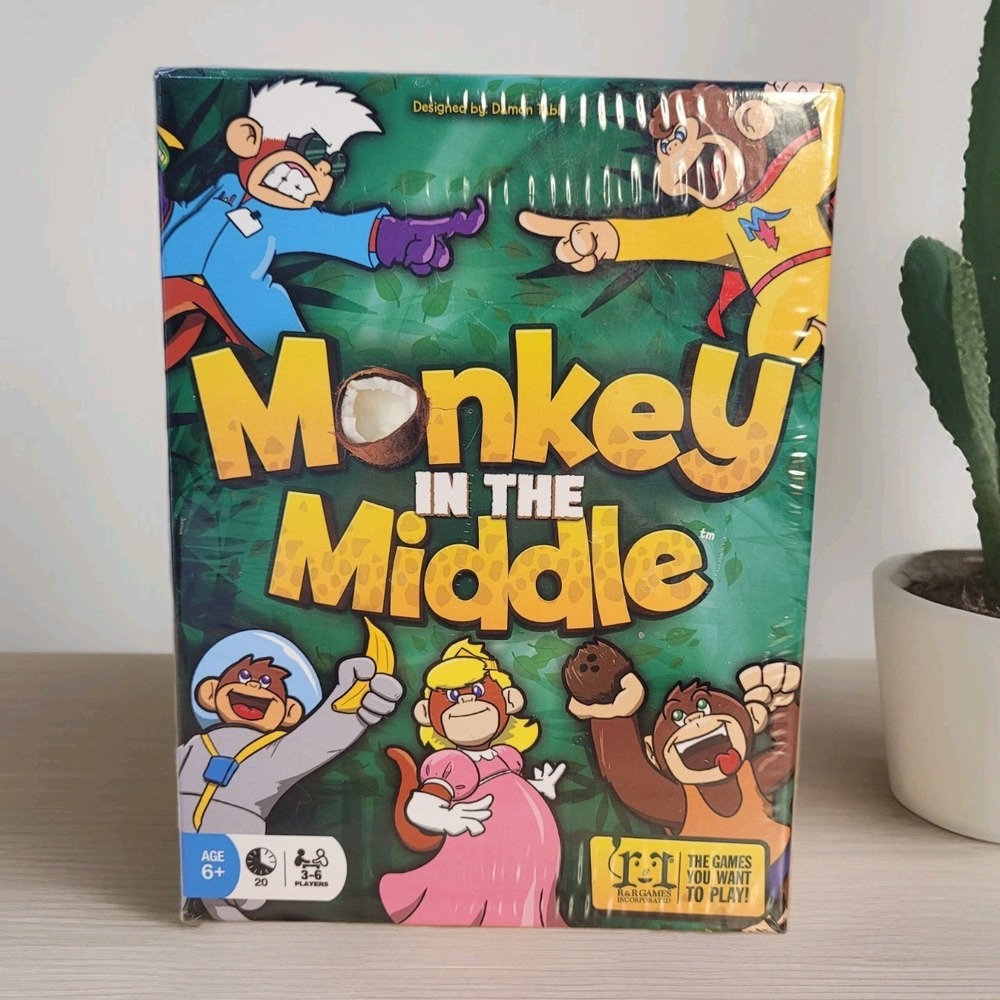 Monkey In The Middle Card Game R&R Games Family Game New Factory Sealed